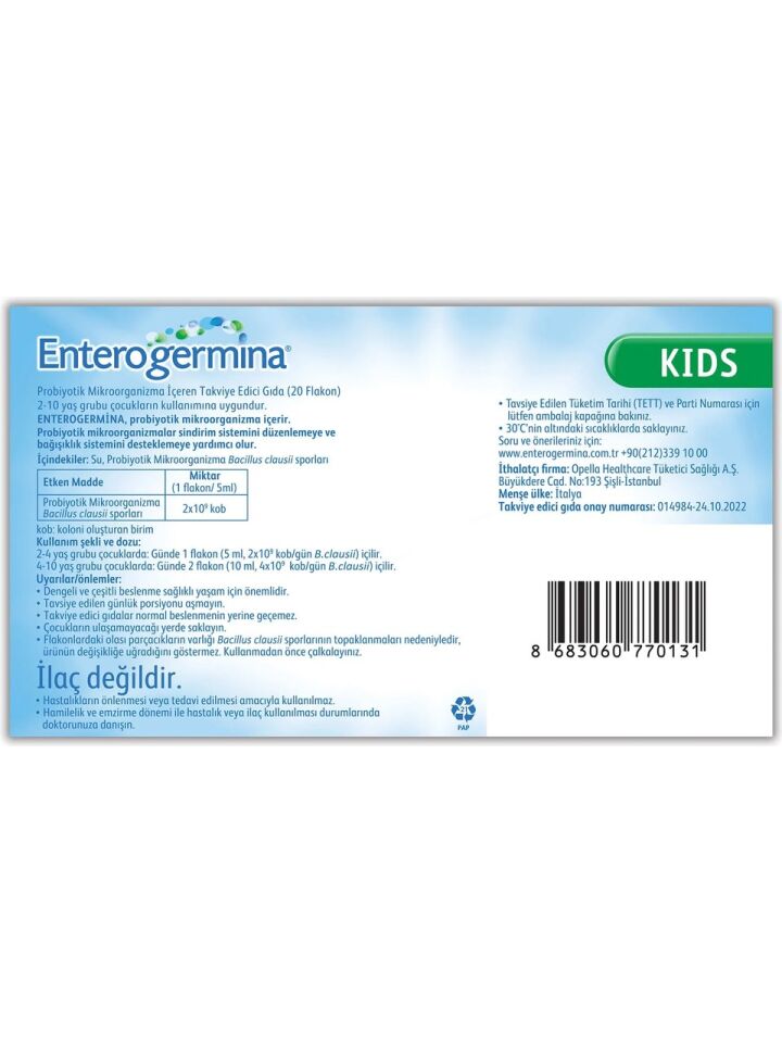 Enterogermina Kids 5 ml 20 Flakon