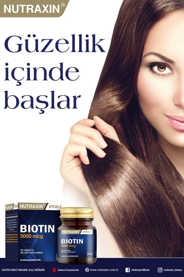 Nutraxin Biotin 5000 Mcg 30 Tablet