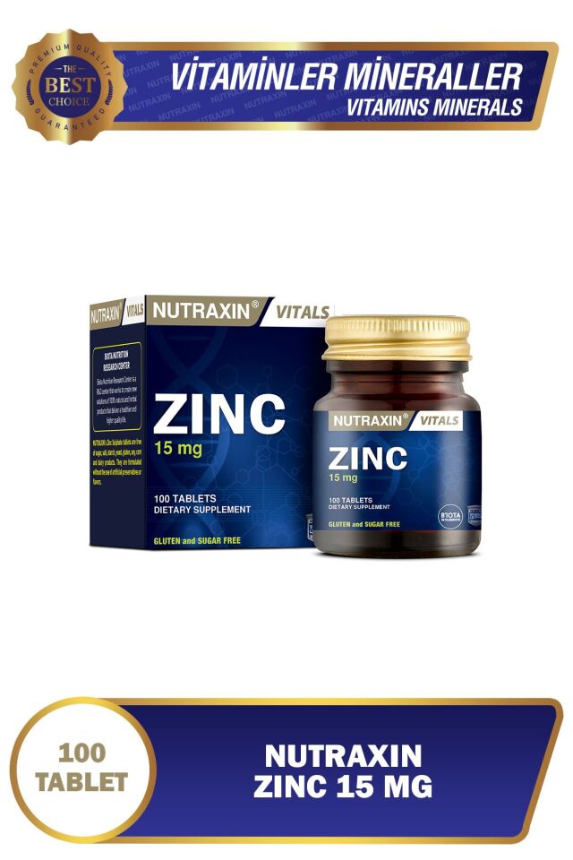 Nutraxin Zinc Sulphate 15 Mg 100 Tablet