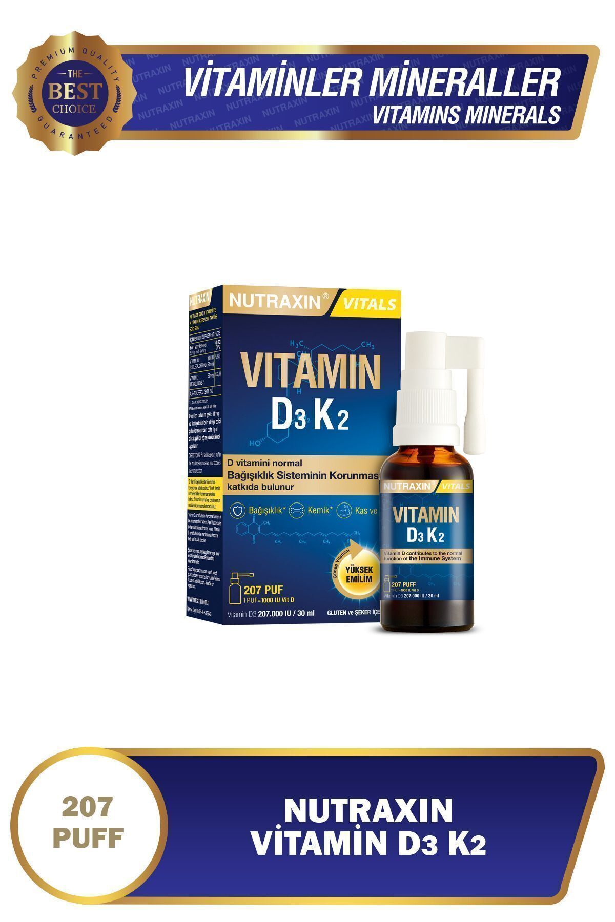Nutraxin Vitamin D3k2 Sprey 30 ml