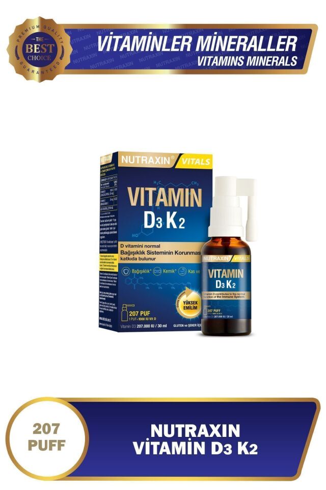 Nutraxin Vitamin D3k2 Sprey 30 ml