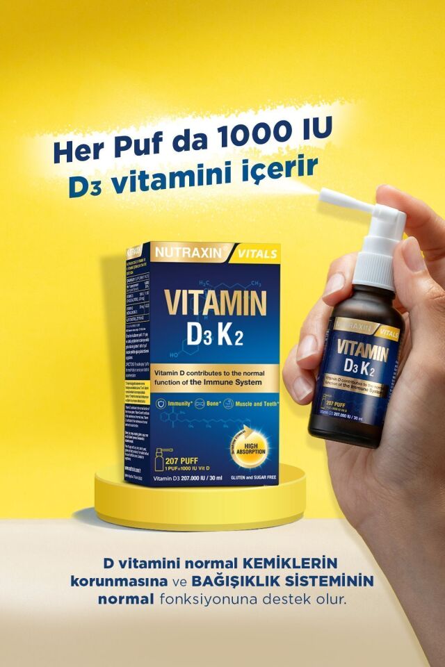 Nutraxin Vitamin D3k2 Sprey 30 ml