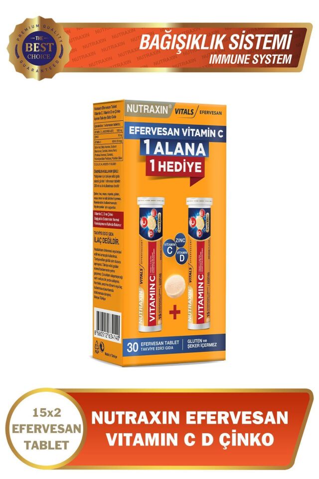 Nutraxin Efervesan C Kofre 2 Al 1 Öde - C 1000 Mg D 400 Iu Zinc 10 Mg
