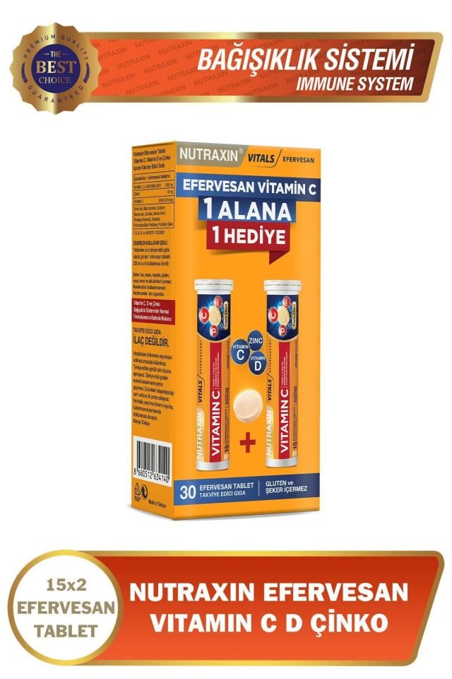 Nutraxin Efervesan C Kofre 2 Al 1 Öde - C 1000 Mg D 400 Iu Zinc 10 Mg