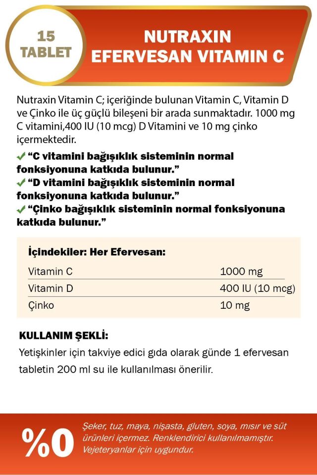 Nutraxin Efervesan C Kofre 2 Al 1 Öde - C 1000 Mg D 400 Iu Zinc 10 Mg