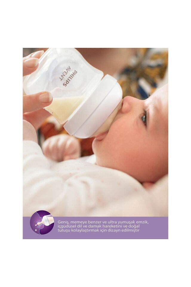 Avent Doğal Tepkili Pp Mavi Biberon 260ml 1 Ay Scy903/21