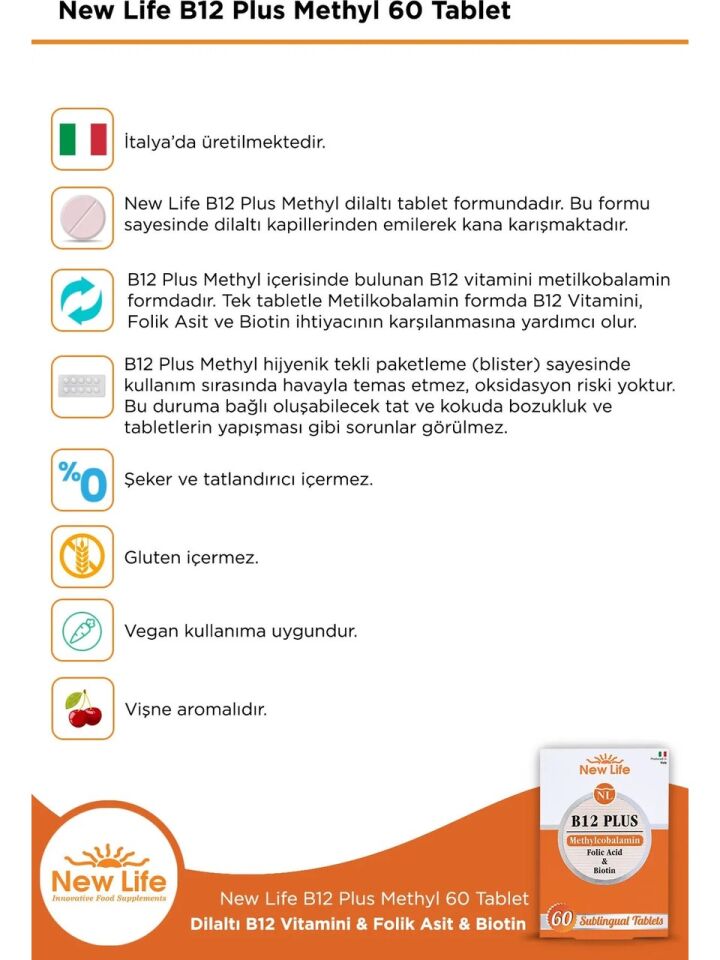 New Life B12 Plus 60 Tablet