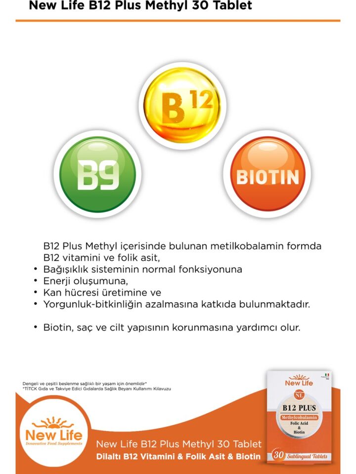 New Life B12 Plus Methylcobalamin 30 Tablet