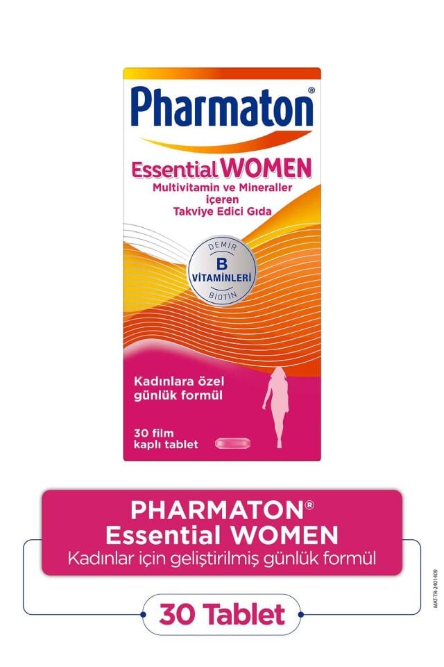 Essential Women 30 Tablet - Biotin, Demir, Vitamin B, Multivitamin Ve Mineraller