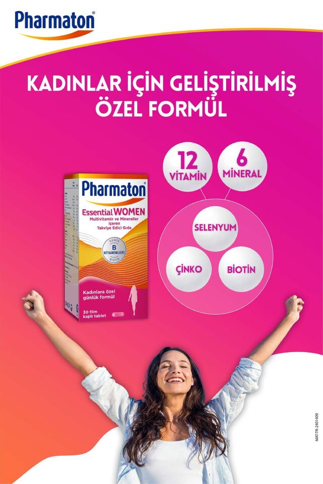Essential Women 30 Tablet - Biotin, Demir, Vitamin B, Multivitamin Ve Mineraller