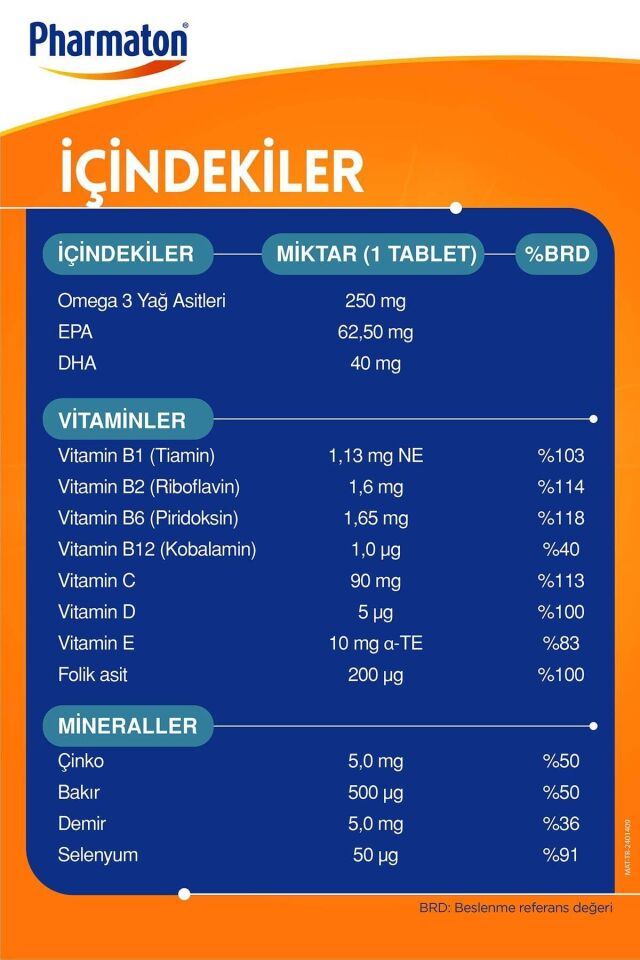 Pharmaton 50+ Plus 30 Kapsül