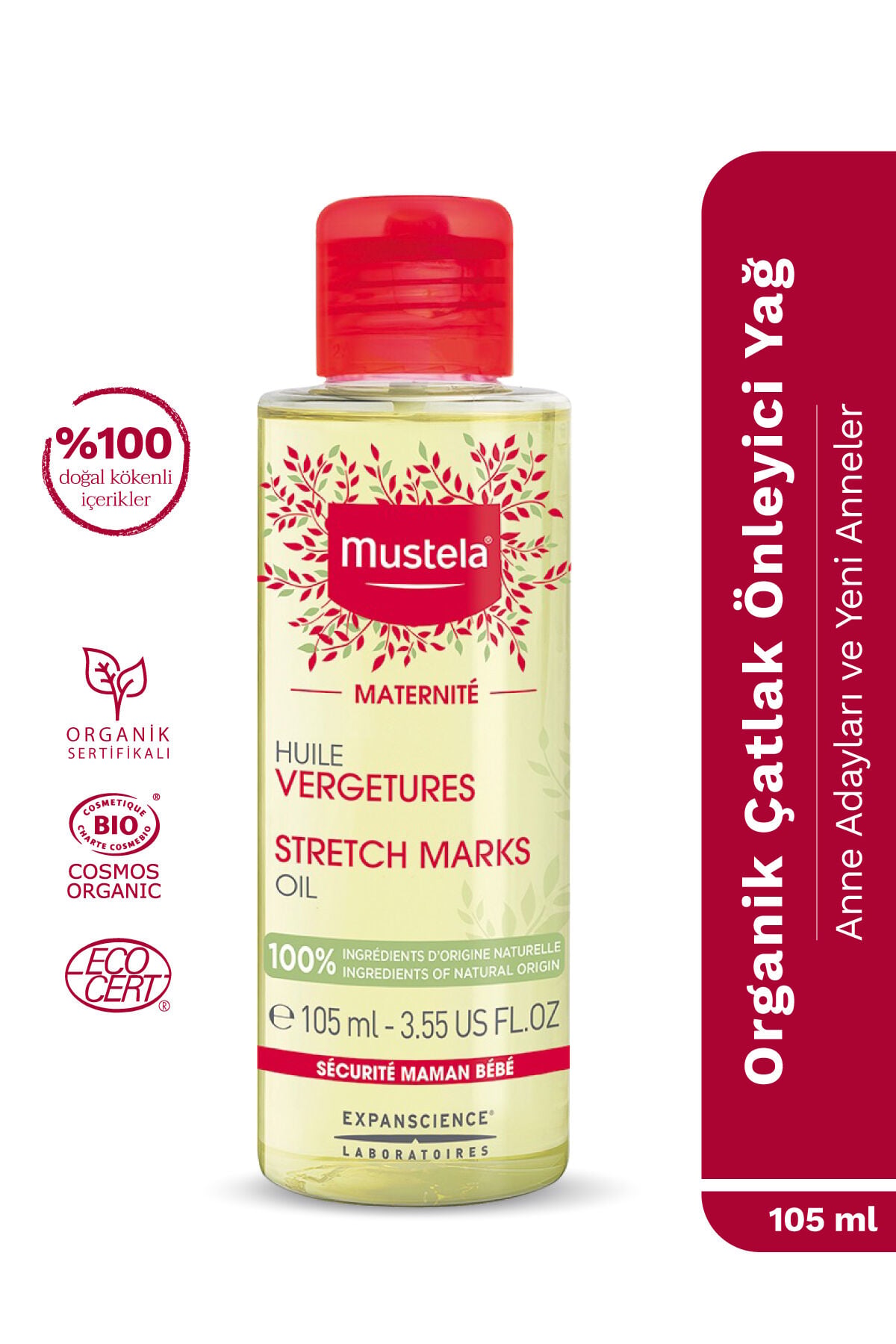 %100 Doğal İçerikli Organik Sertifikalı Nemlendirici  Kokusuz Çatlak Yağı 105 ml
