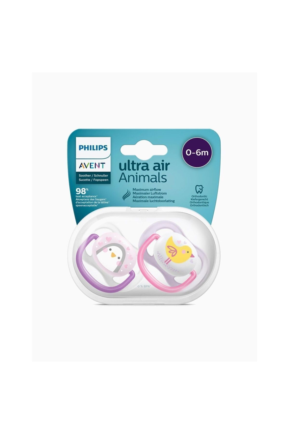 Avent Ultra Air Emzik 0-6 ay Kız, SCF080/06