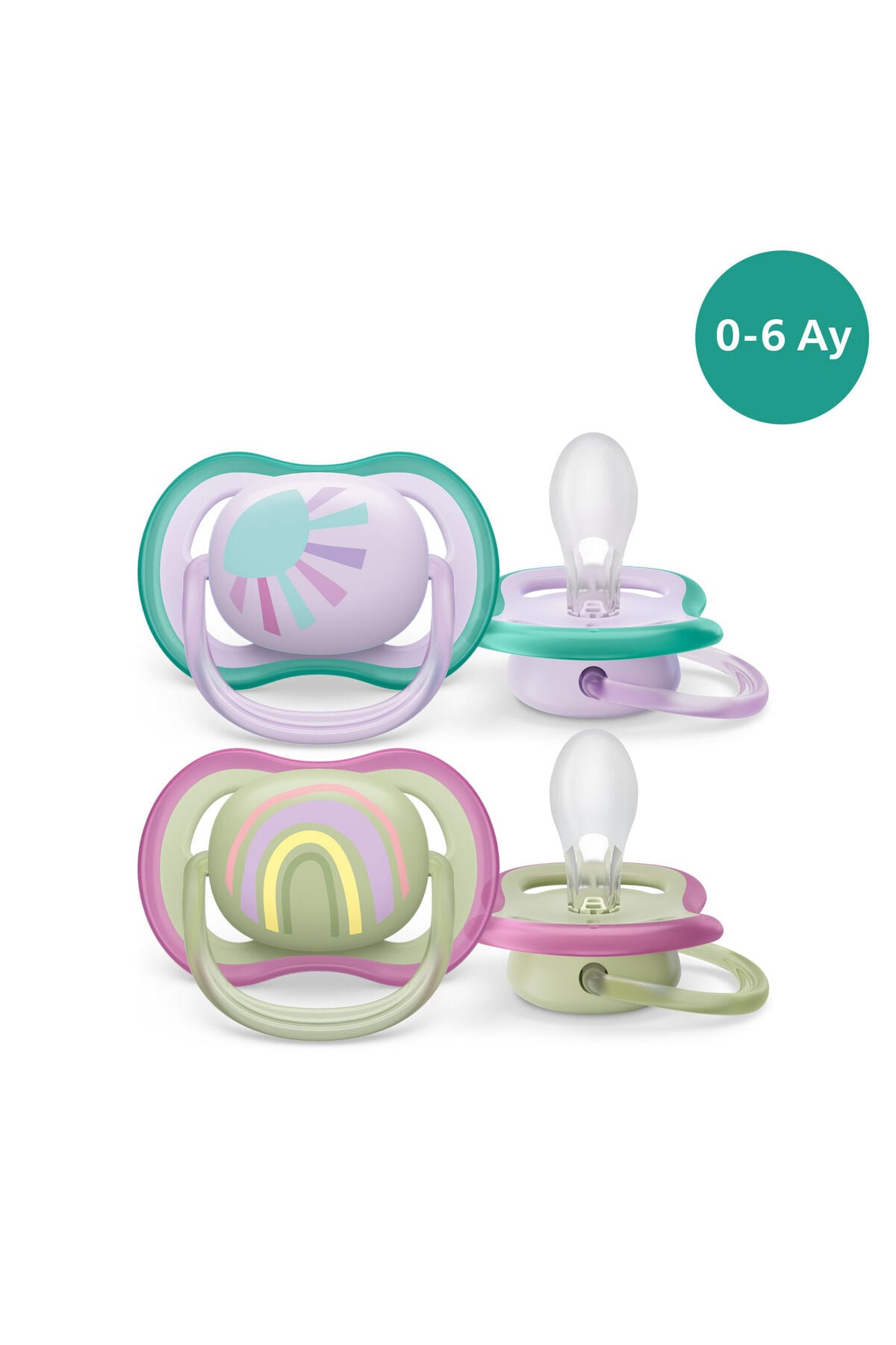Ultra Air Emzik 0-6 Ay,  2'li Paket, Kız, SCF085/59