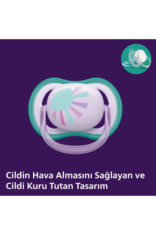 Avent Ultra Air Emzik 0-6 Ay,  2'li Paket, Kız, SCF085/59