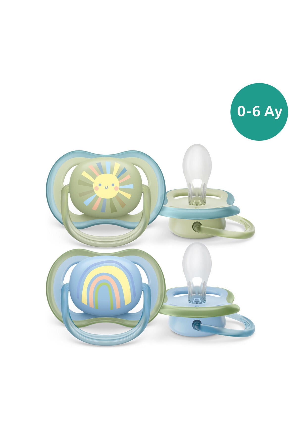 Ultra Air Emzik 0-6 Ay,  2'li Paket, Erkek, SCF085/58