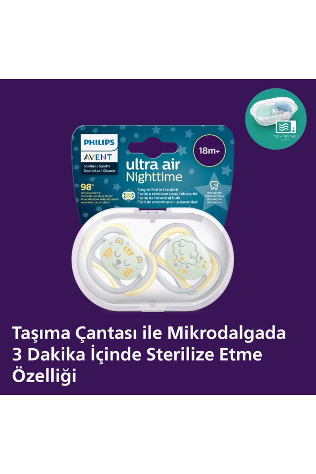 Ultra Air Gece Emziği 18+ Ay, 2'li Unisex, SCF376 /01