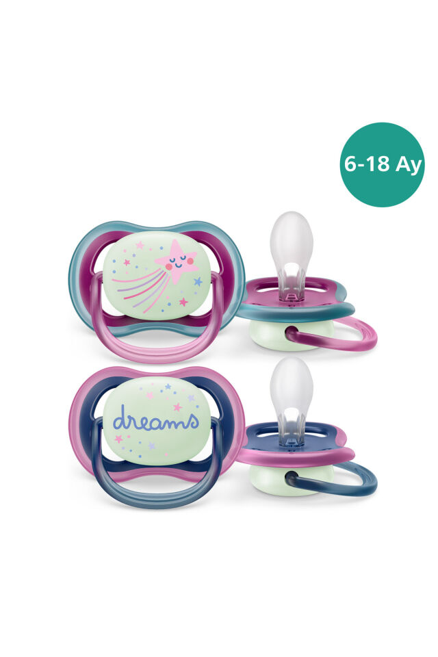 Avent Ultra Air Gece Emziği 6-18 Ay, 2'li Kız, SCF376/14