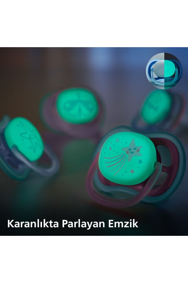 Ultra Air Gece Emziği 6-18 Ay, 2'li Kız, SCF376/14