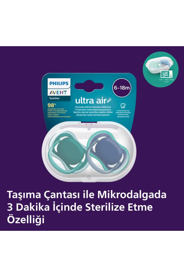 Ultra Air Emzik 6-18 Ay, 2'li Unisex, SCF085/31