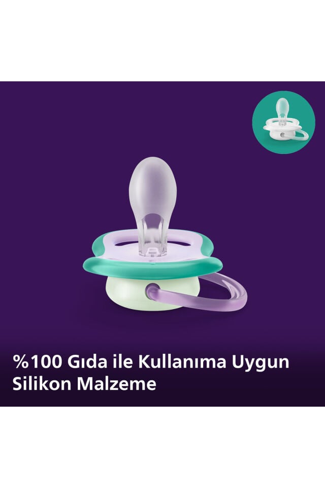 Ultra Air Gece Emziği 0-6 Ay, 2'li Kız, SCF376/19