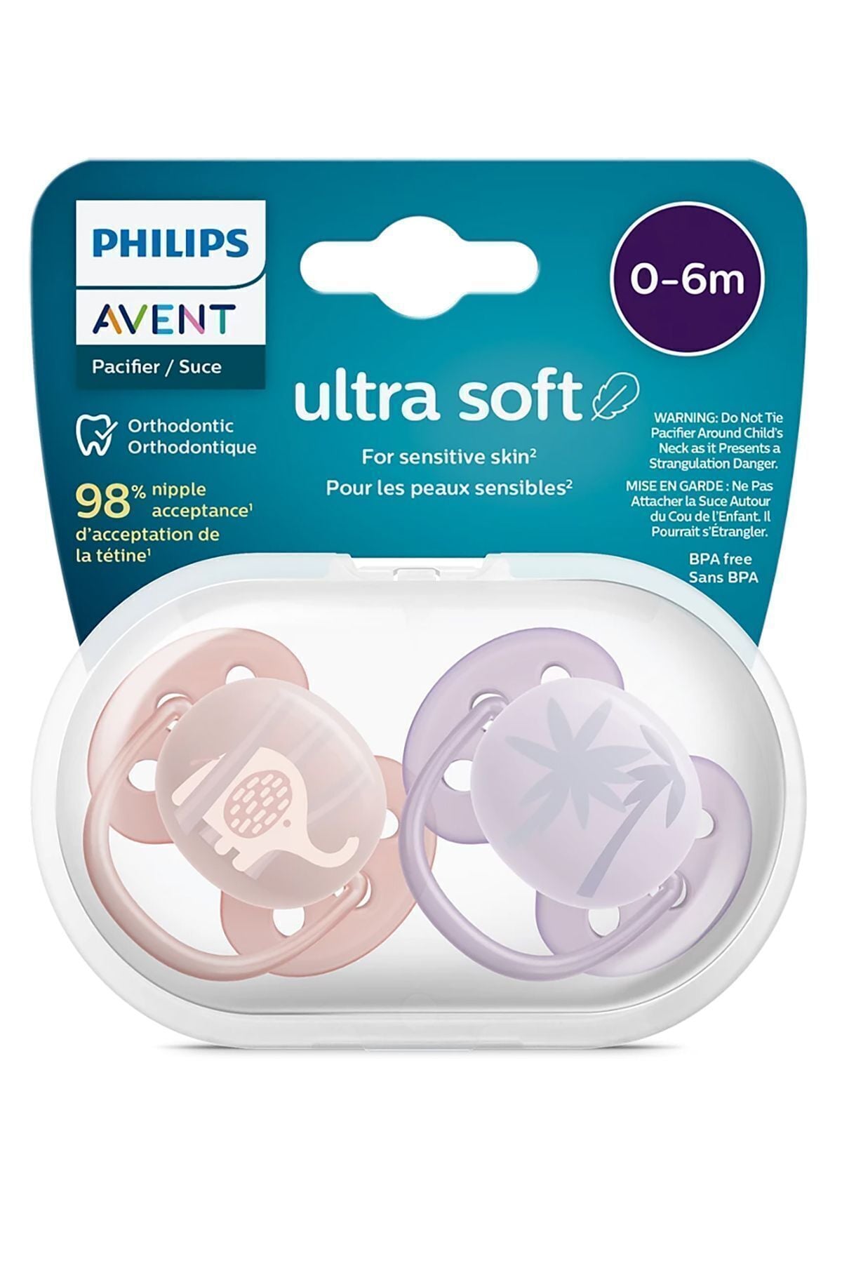 Ultra Soft Emzik 0-6 Ay, 2'li Kız, SCF091/09