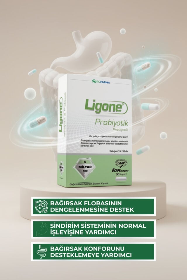 Ligone Probiyotik DRCaps Bitkisel Kapsül 30 Kapsül 5 Milyar CFU