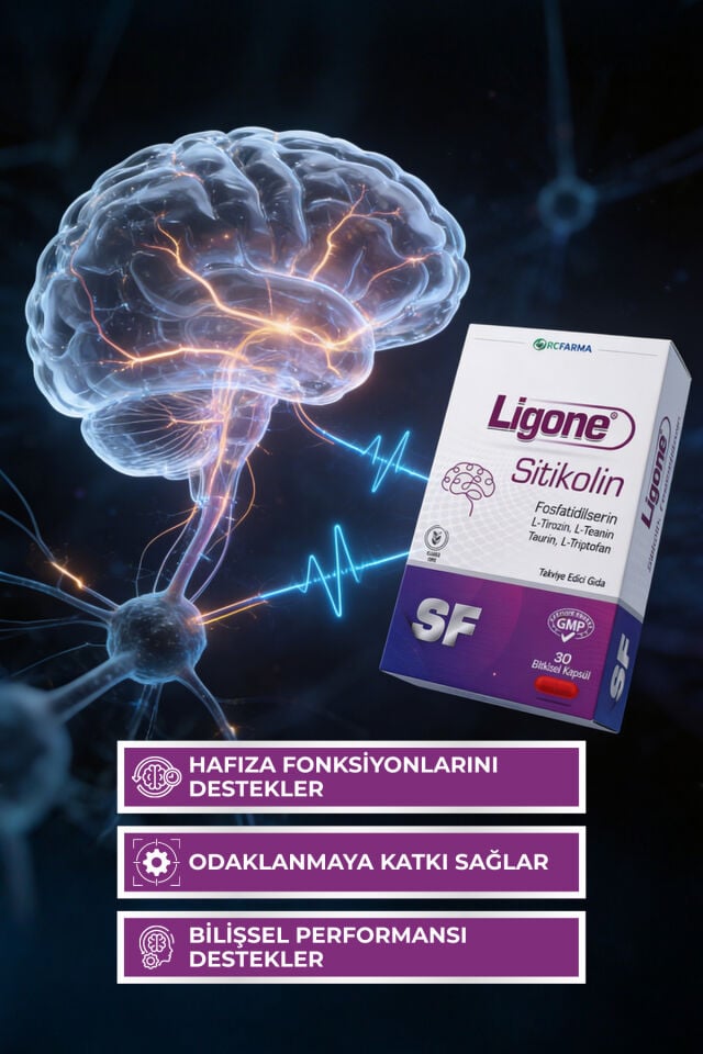 Ligone Sitikolin Fosfatidilserin Bitkisel Kapsül 30 Kapsül