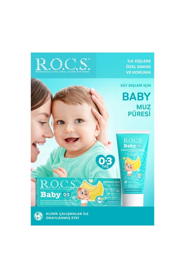 R.O.C.S. Baby 0-3 Yaş Muz Püresi Tadında Bebek Diş Macunu 45G