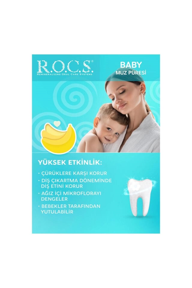 R.O.C.S. Baby 0-3 Yaş Muz Püresi Tadında Bebek Diş Macunu 45G