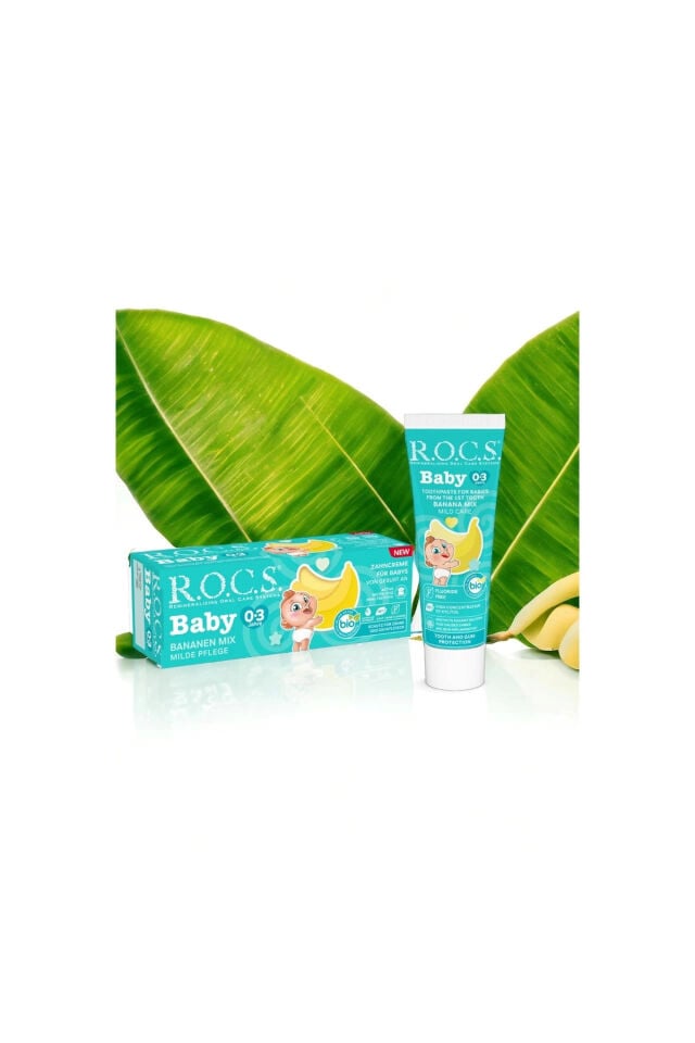 R.O.C.S. Baby 0-3 Yaş Muz Püresi Tadında Bebek Diş Macunu 45G