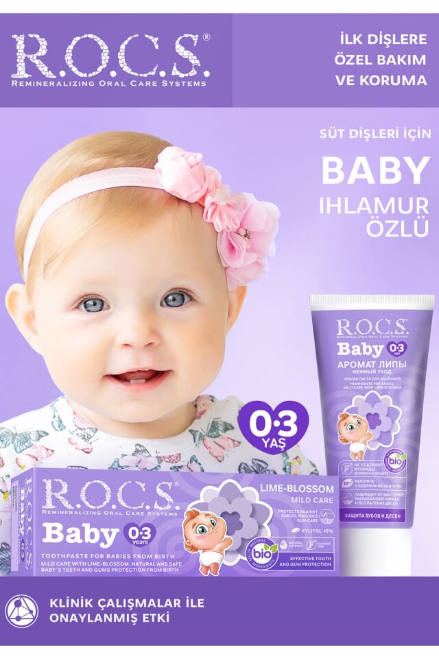 Rocs Baby 0-3 Yaş Arası Yutulabilir Diş Macunu Ihlamur Özlü 35 ml