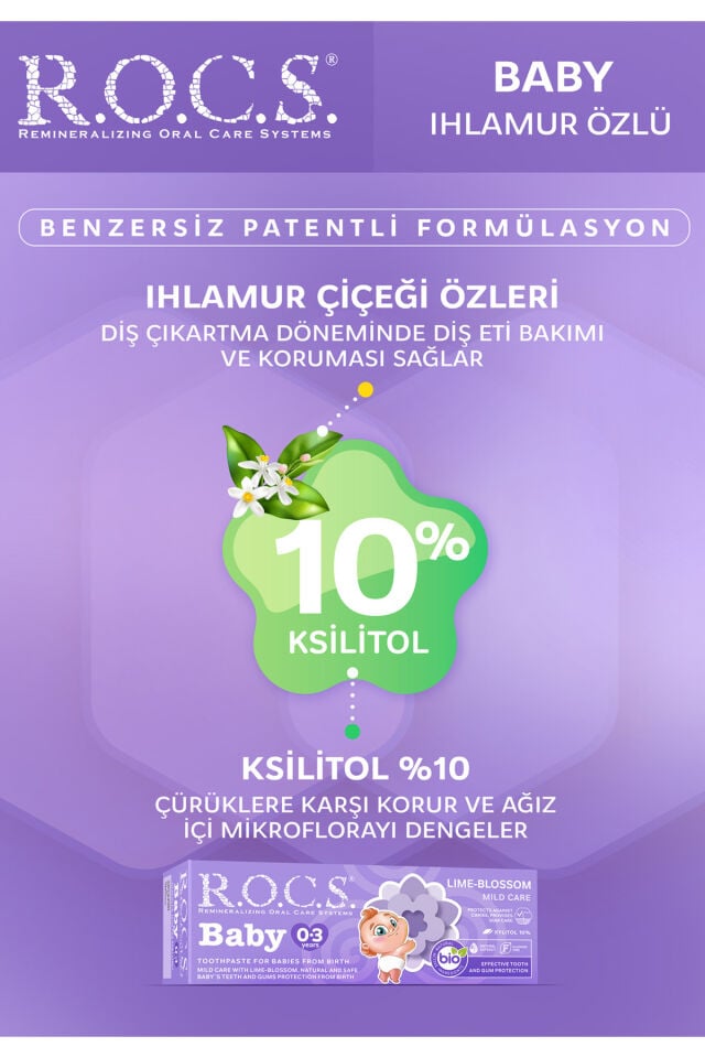 Rocs Baby 0-3 Yaş Arası Yutulabilir Diş Macunu Ihlamur Özlü 35 ml