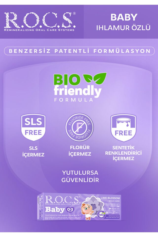 Rocs Baby 0-3 Yaş Arası Yutulabilir Diş Macunu Ihlamur Özlü 35 ml