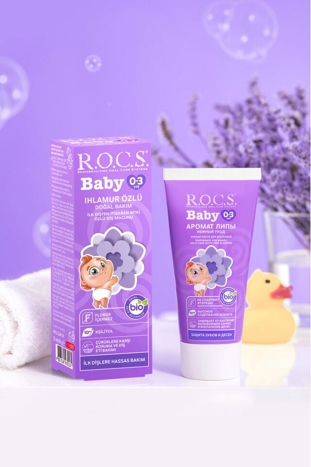 Rocs Baby 0-3 Yaş Arası Yutulabilir Diş Macunu Ihlamur Özlü 35 ml