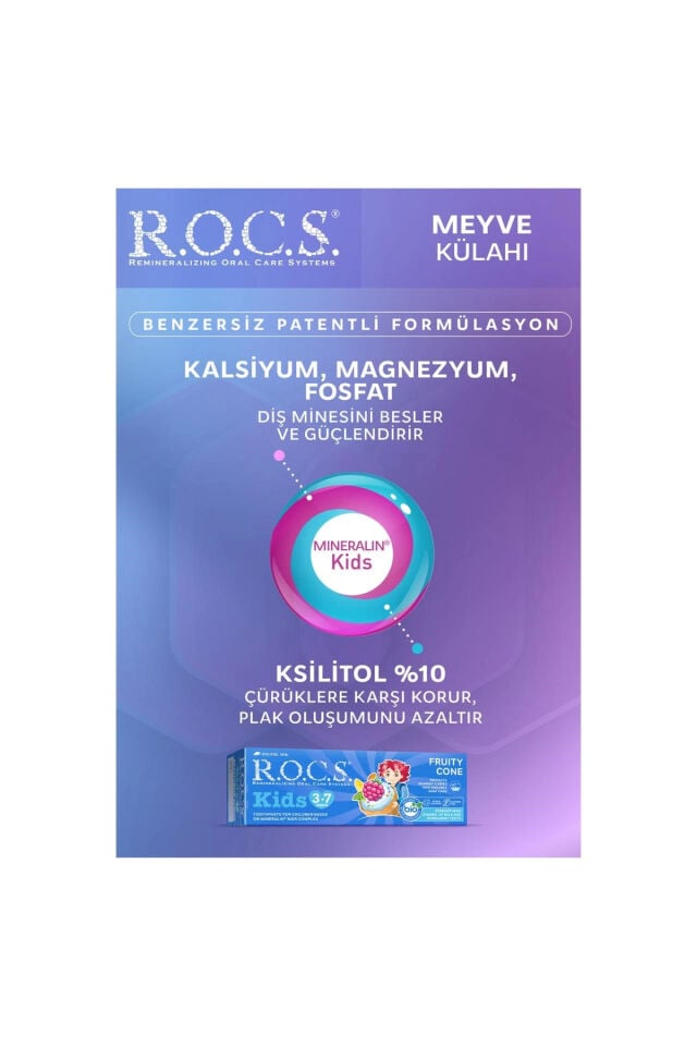 Rocs Kids 3-7 Yaş Meyve Külahı Diş Macunu 35 ml