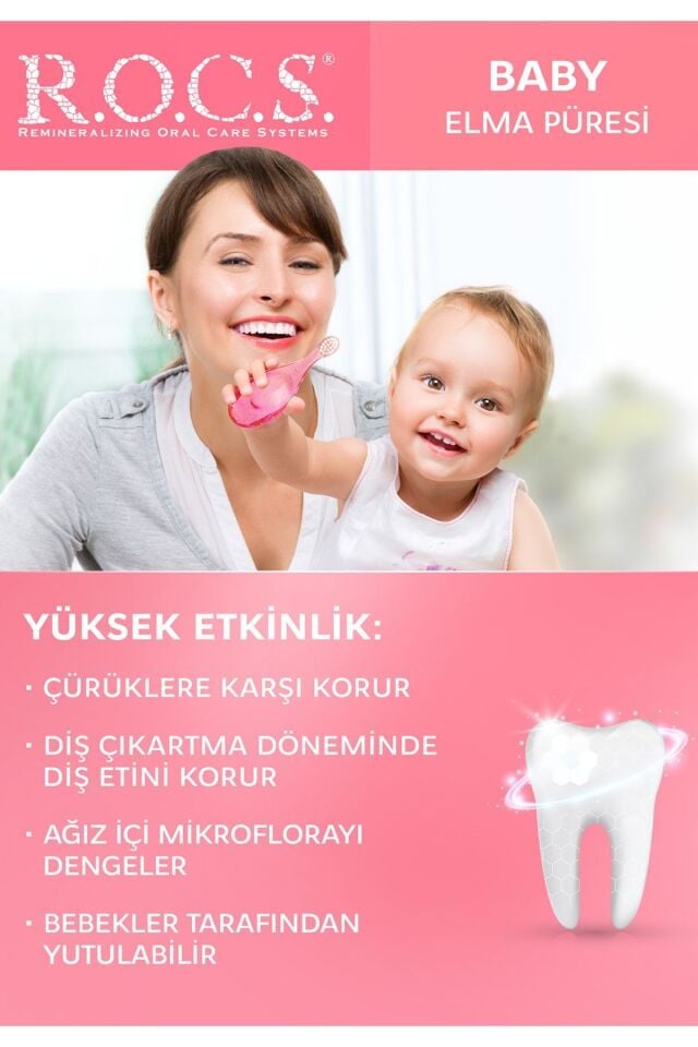 Rocs Baby 0-3 Yaş Arası Elma Püresi Tadında Diş Macunu 35 ml
