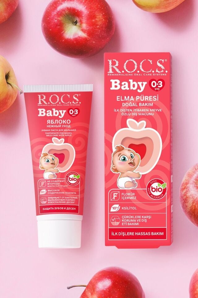 Rocs Baby 0-3 Yaş Arası Elma Püresi Tadında Diş Macunu 35 ml