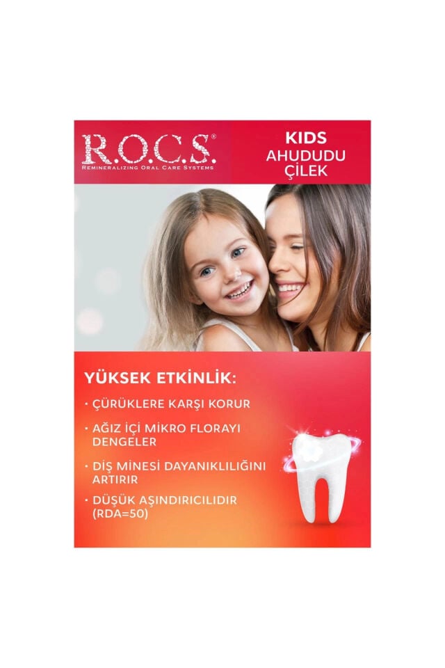 Rocs Kids 4-7 Yaş Ahududu-Çilek Diş Macunu 35 ml