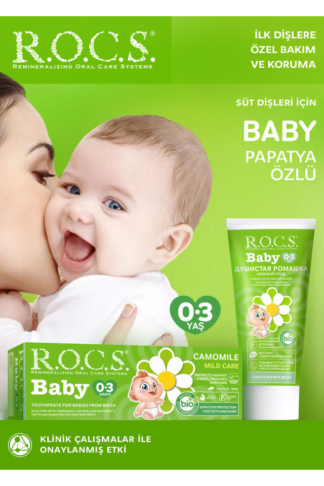 Rocs Baby 0-3 Yaş Papatya Özlü Diş Macunu