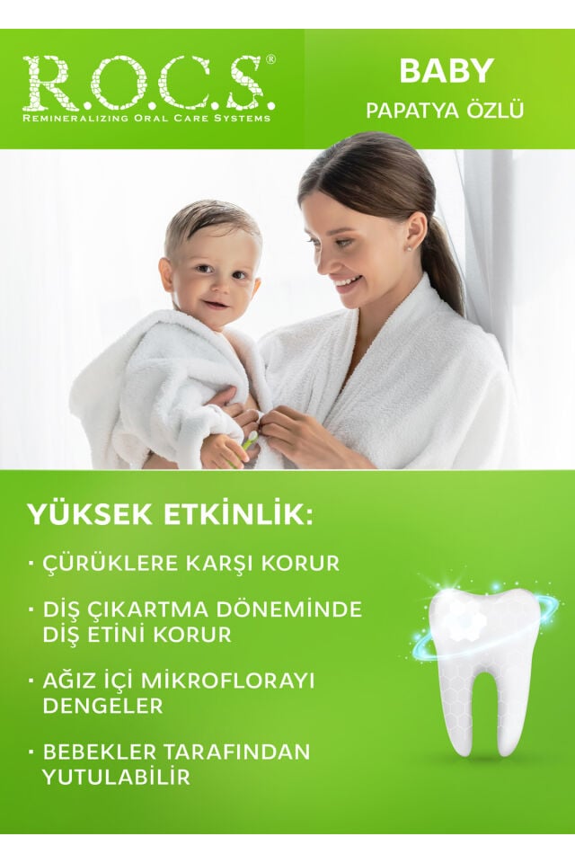 Rocs Baby 0-3 Yaş Papatya Özlü Diş Macunu