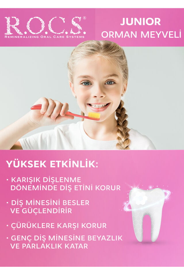 Rocs Junior 6-12 Orman Meyveli Özlü Diş Macunu 74 gr