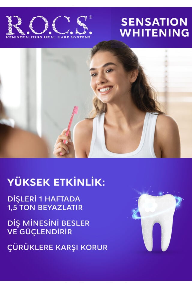 Rocs Sensation Whitening Beyazlatıcı Parlatıcı Diş Macunu 60 Ml