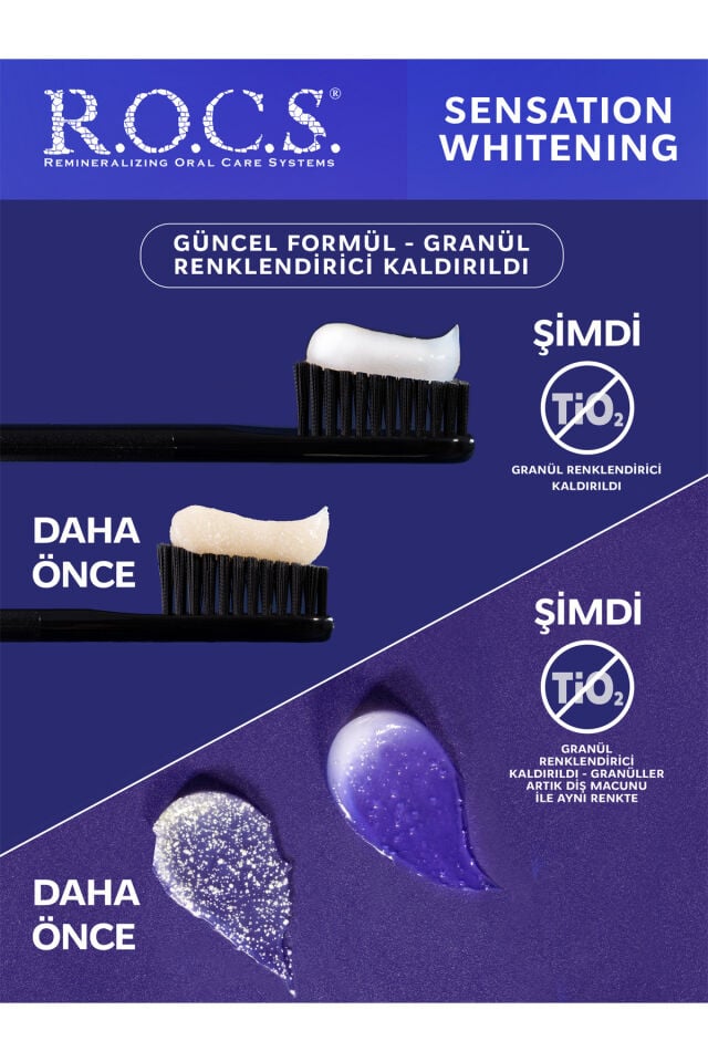 Rocs Sensation Whitening Beyazlatıcı Parlatıcı Diş Macunu 60 Ml