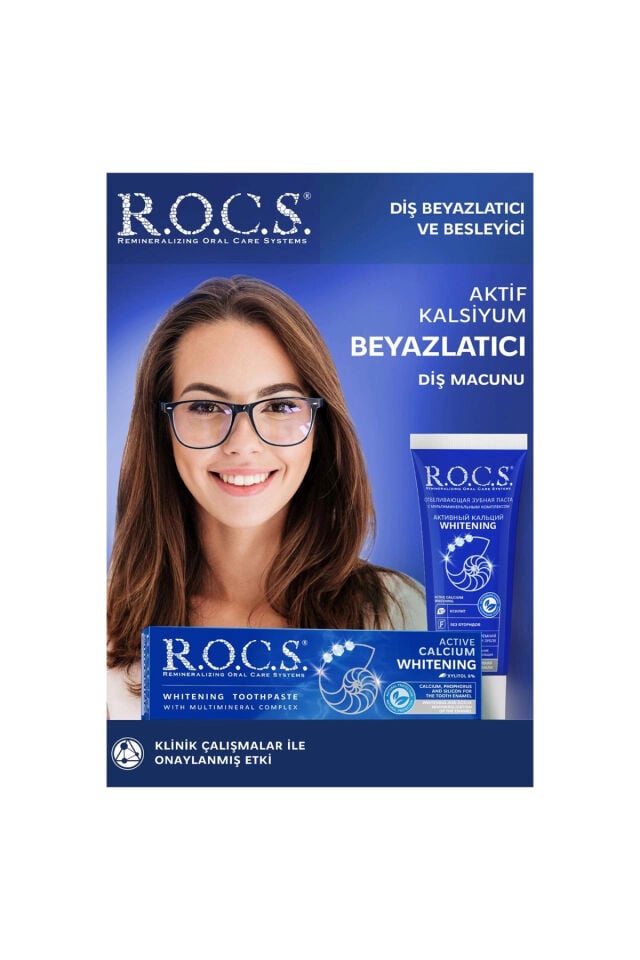 Rocs Aktif Kalsiyum Beyazlatıcı Diş Macunu – 94g