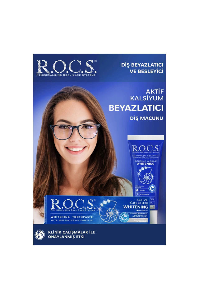 Rocs Aktif Kalsiyum Beyazlatıcı Diş Macunu – 94g
