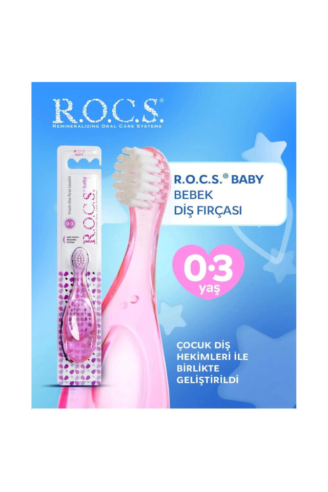 Rocs Baby 0-3 Yaş Bebek Diş Fırçası Pembe