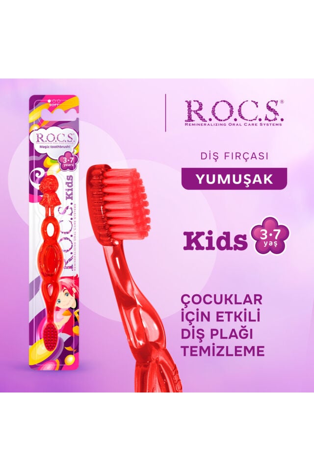 Rocs Kıds 3-7 Yaş Diş Fırçası - Yeşil Renk
