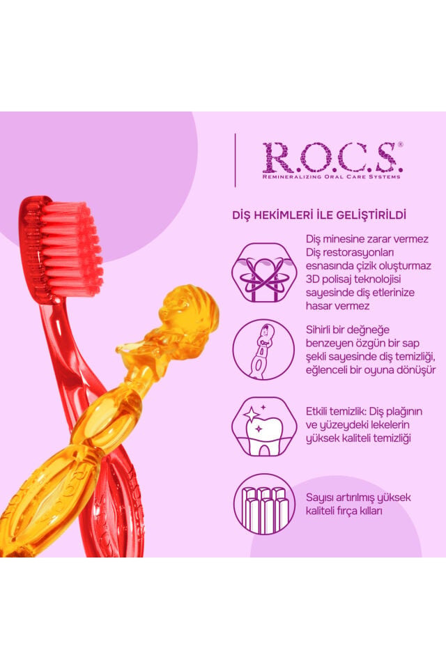 Rocs Kıds 3-7 Yaş Diş Fırçası - Yeşil Renk