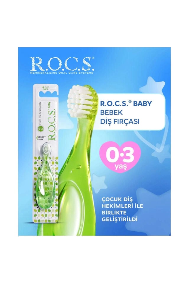 Rocs  Baby 0-3 Yaş Diş Fırçası Yeşil